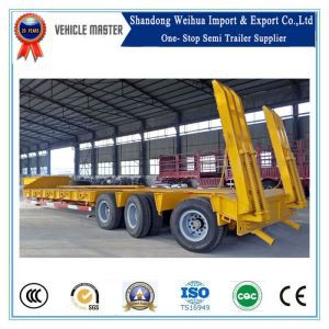 Υψηλή ημι-ρυμουλκούμενο με χαμηλό κρεβάτι υδραυλικού τιμονιού 80 τόνων